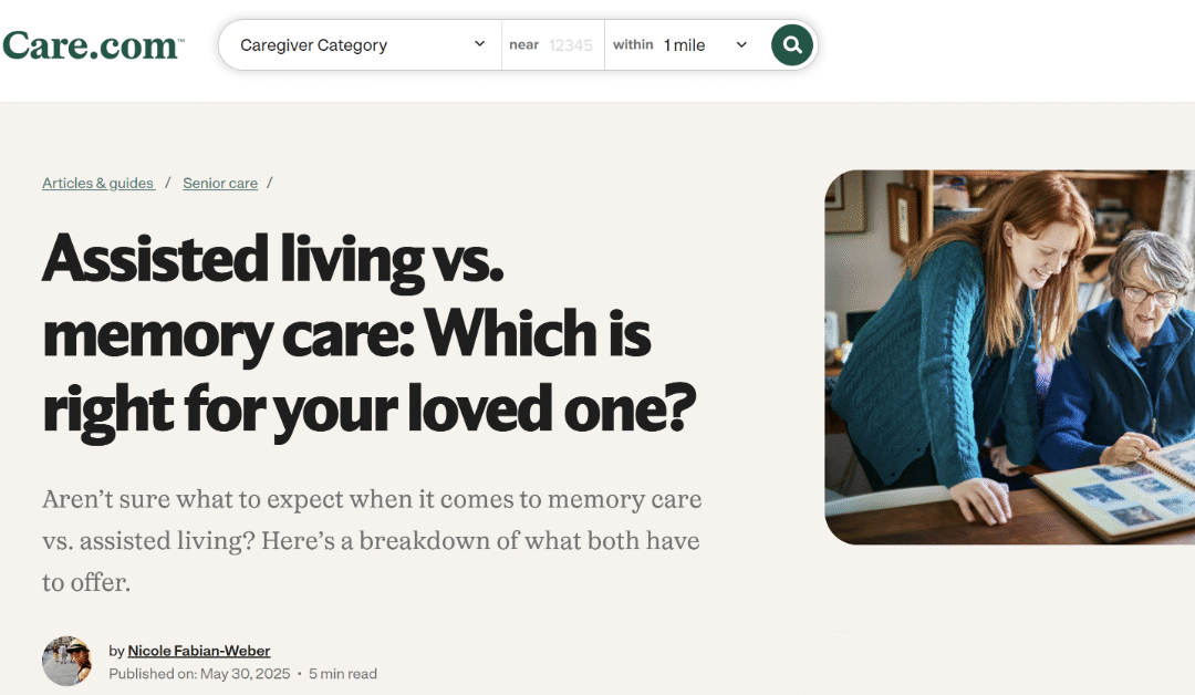 Assisted living vs. memory care: Which is right for your loved one?